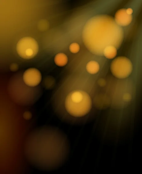 Blurred emas gelembung berkilauan latar belakang - Stok Vektor