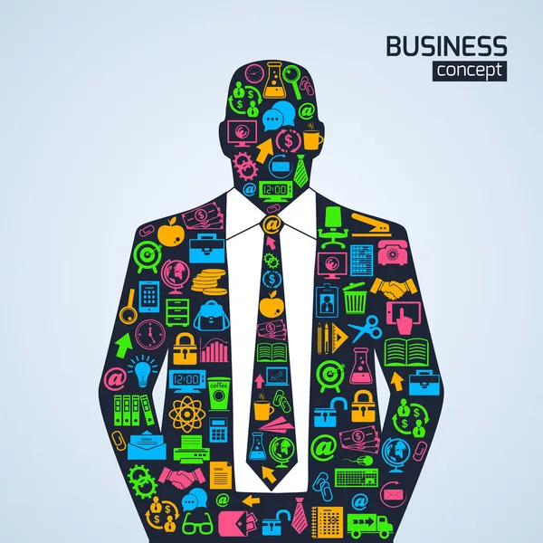 Business concept pictogrammen persoon — Stockvector