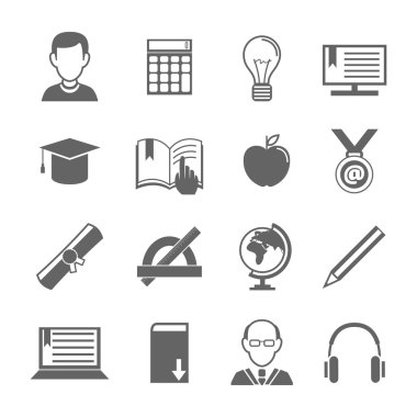 e-öğrenme Icon set
