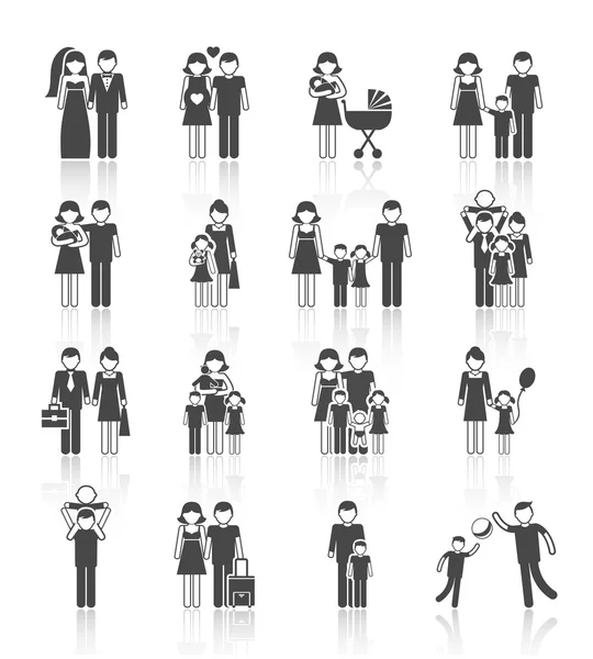 Family Icons Set — Stock Vector