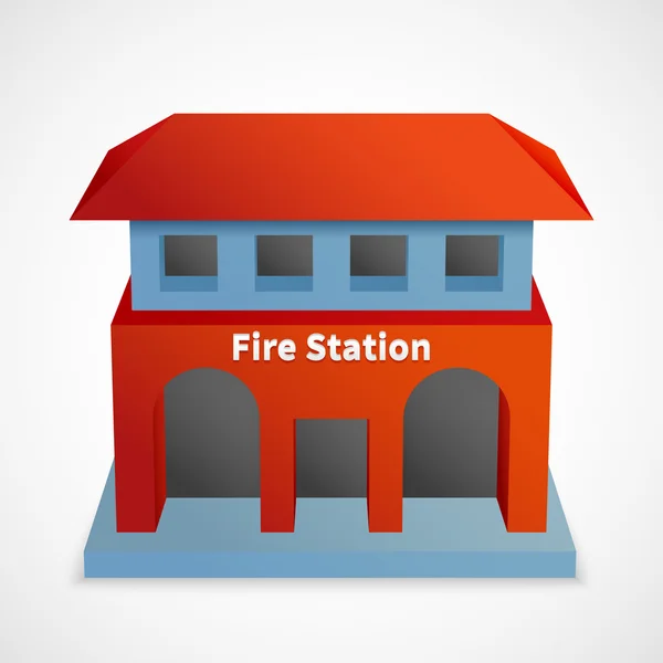 Edificio estación de bomberos — Vector de stock