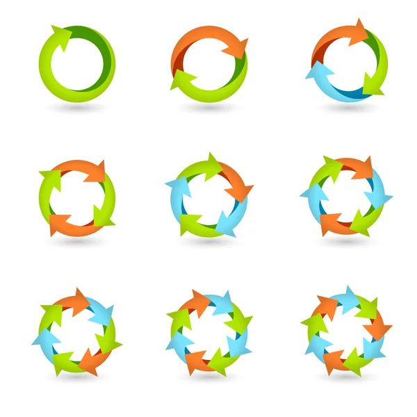 Circle Arrow Icons — Stock Vector