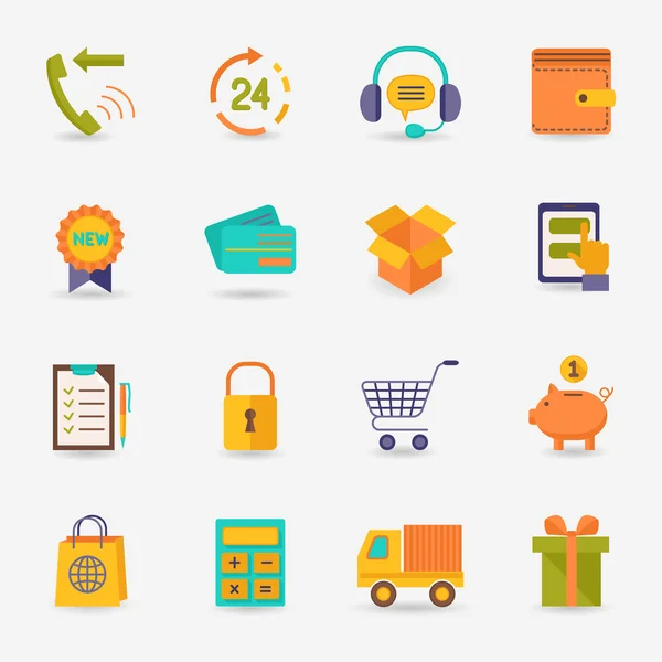 Icono de comercio electrónico de compras — Vector de stock