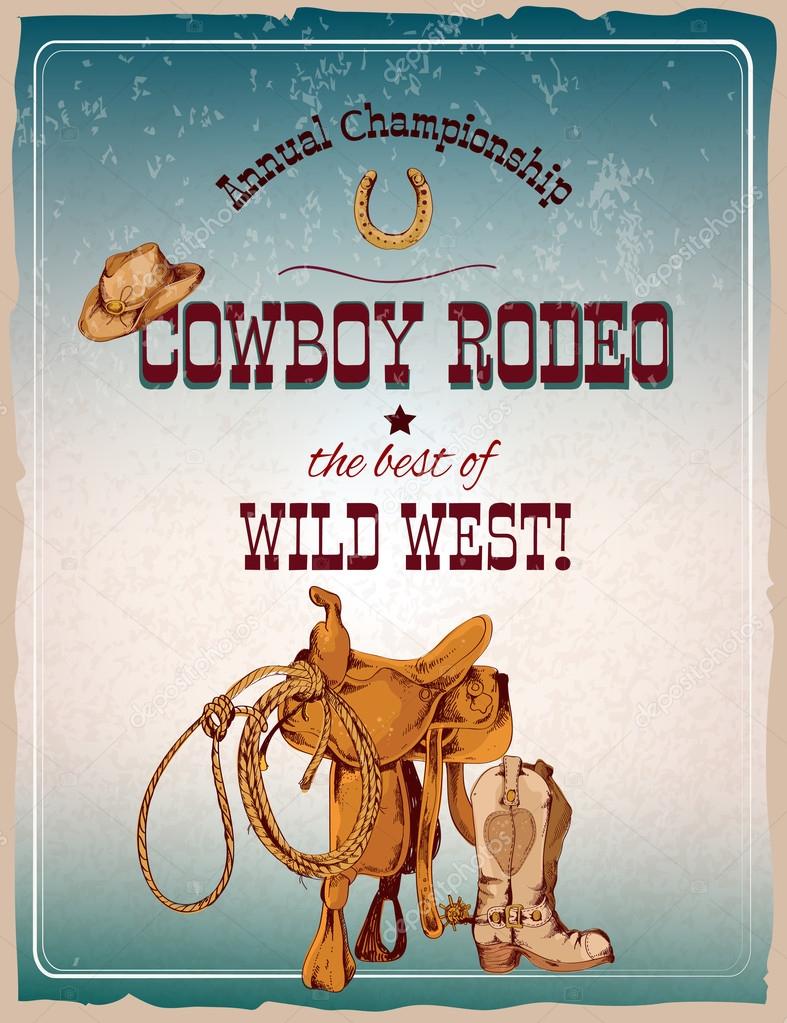 Rodeo poster colored
