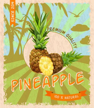 ananas retro poster