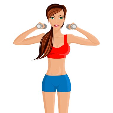 genç seksi kadın fitness