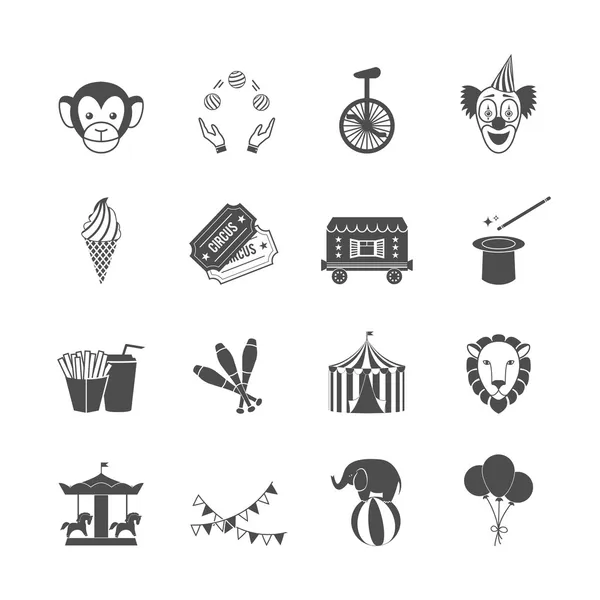 Ensemble d'icônes de cirque — Image vectorielle