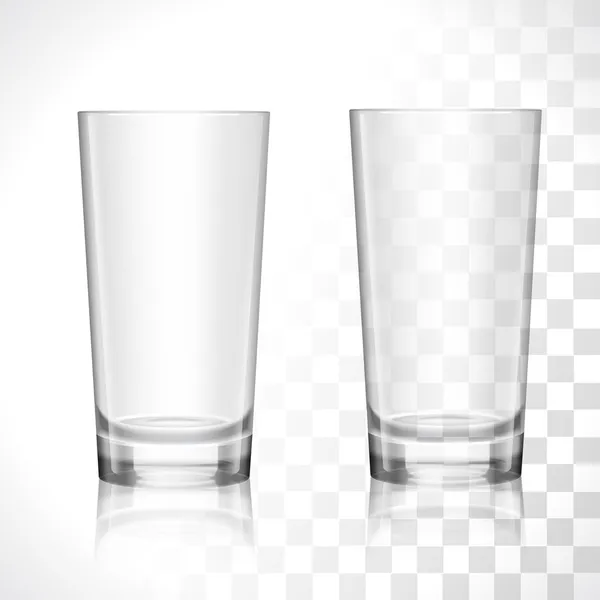 Set bicchieri vuoti — Vettoriale Stock