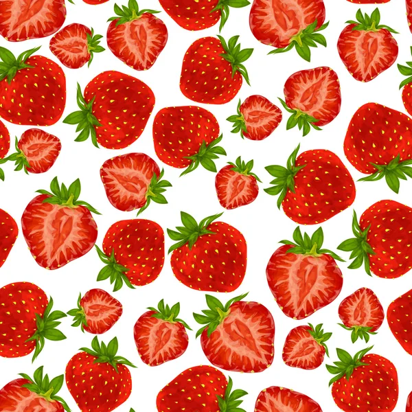 Modèle sans couture fraise — Image vectorielle