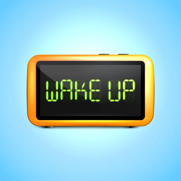 Digital väckarklocka vaknar — Stock vektor