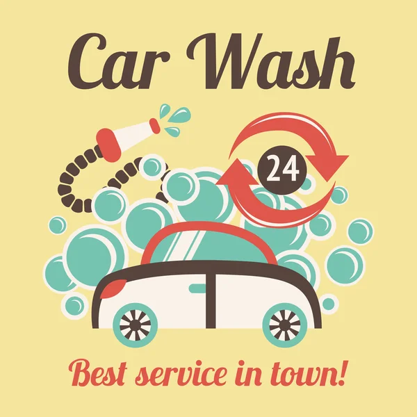 Car wash poster — Stock Vector