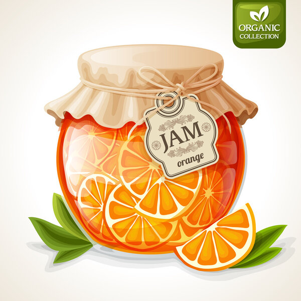 Orange jam jar