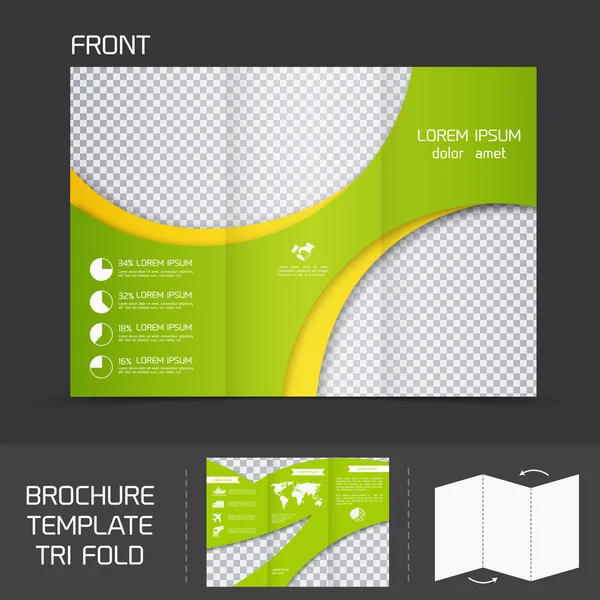 Brochure template tri fold — Stock Vector