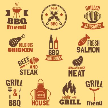 Barbekü Izgara etiketi