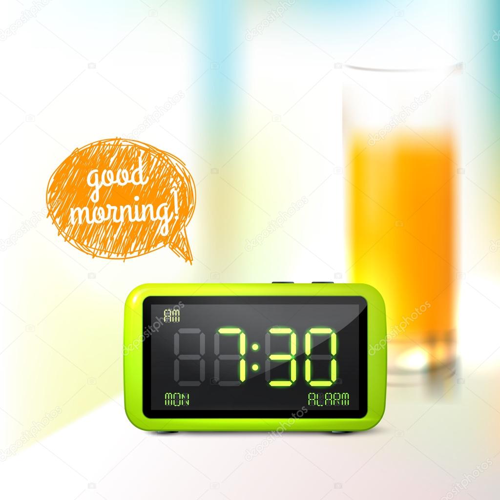 Digital alarm clock background