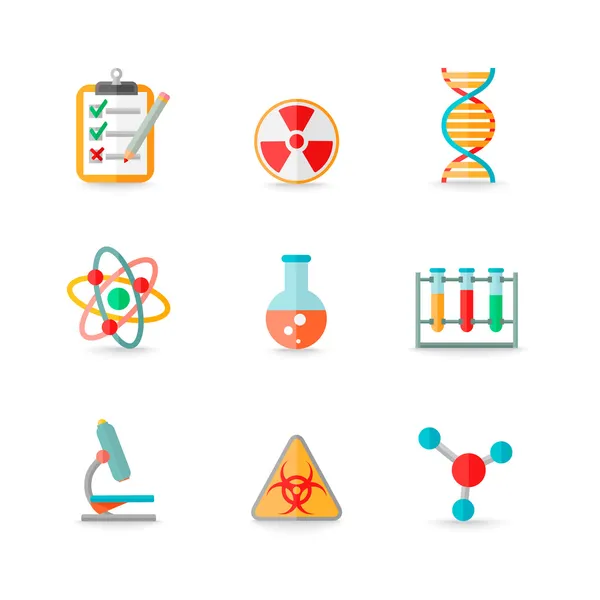 Pictogrammen scheikundeset — Stockvector