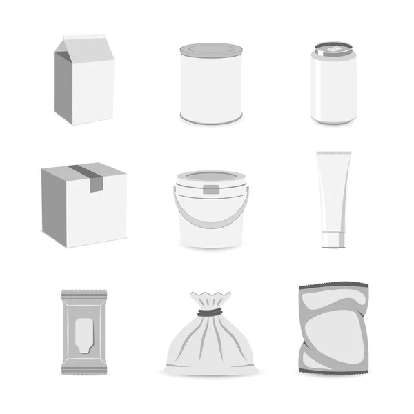 Pack container icon flat — Stock Vector