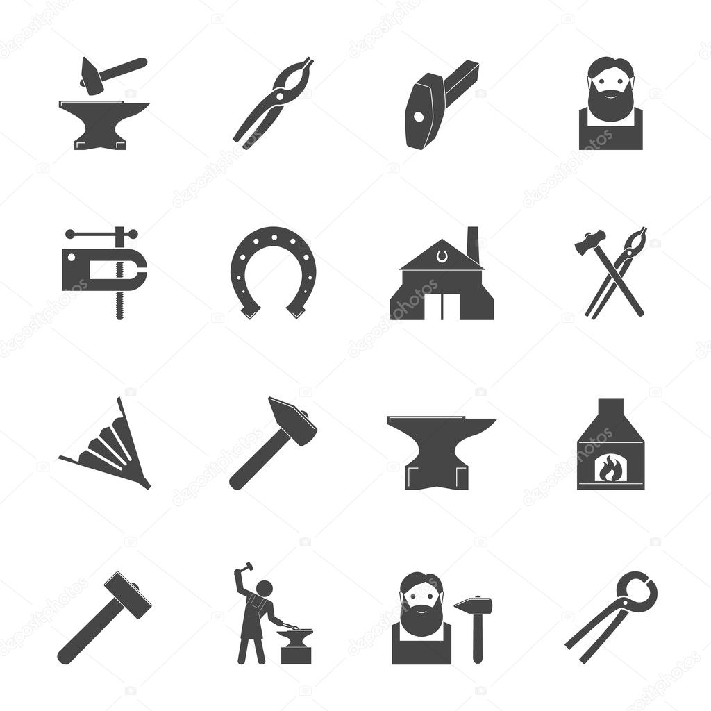 Blacksmith Icons Set
