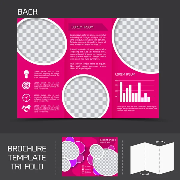 Modelo de brochura tri fold — Vetor de Stock