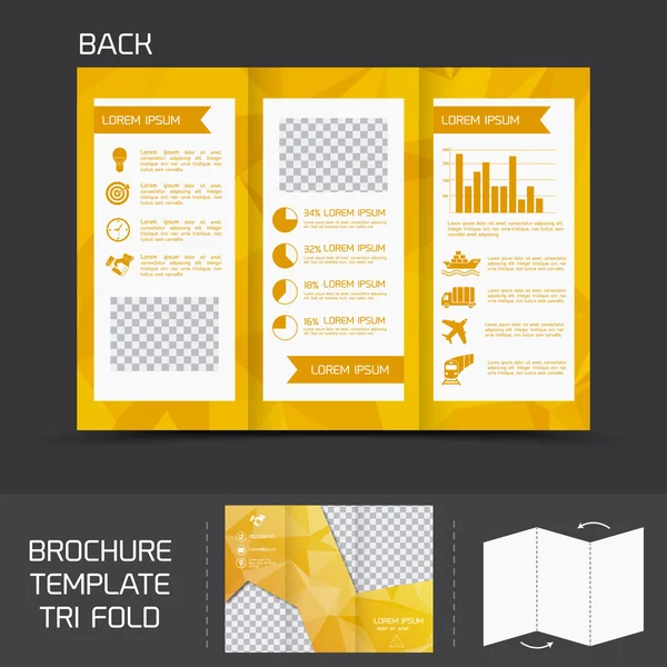 Modèle de brochure trois fois — Image vectorielle