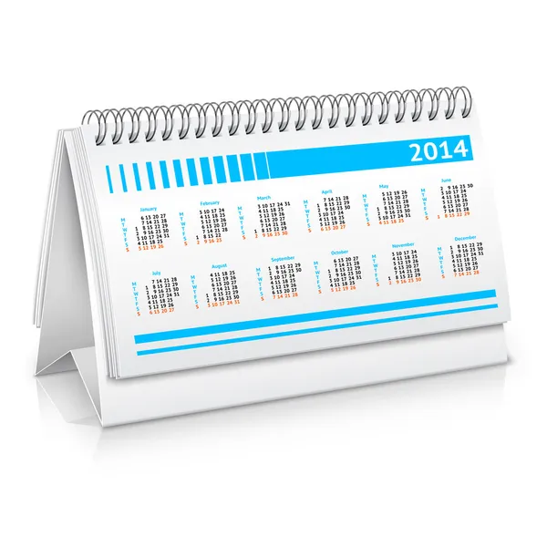 Makieta kalendarz biurko — Wektor stockowy