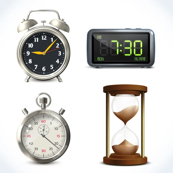 Σύνολο ρεαλιστική ρολόι — Διανυσματικό Αρχείο