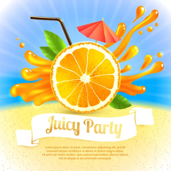 Jus d'orange partie — Image vectorielle