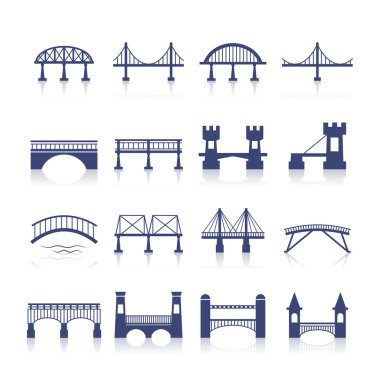 Bridge Icons Set clipart