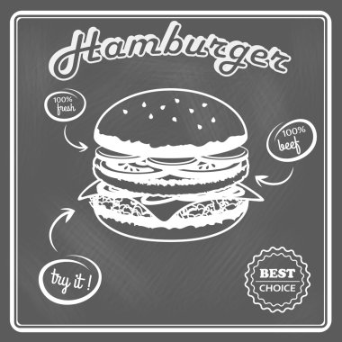 Hamburger retro poster