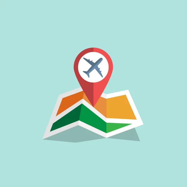 Navigation map icon — Stock Vector