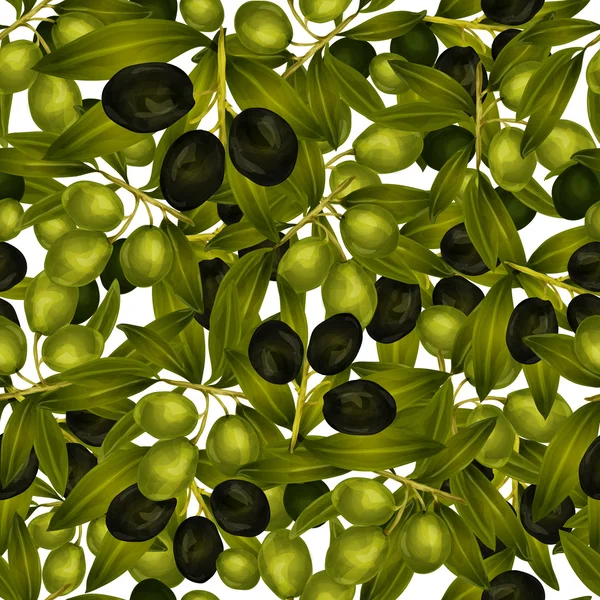 Olives seamless pattern — Stock Vector