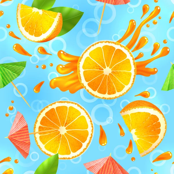 Orange seamless pattern — Stock Vector