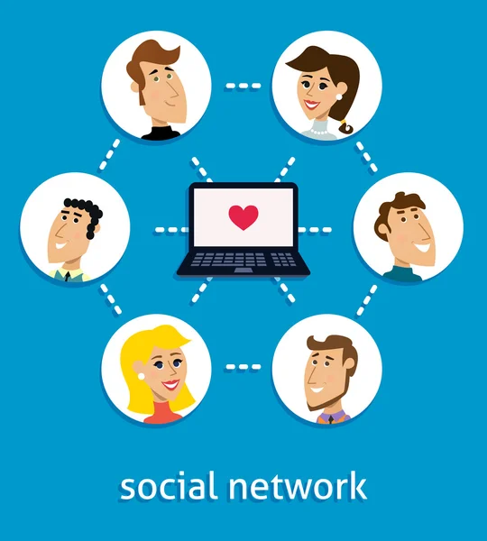 Conceito de rede social —  Vetores de Stock