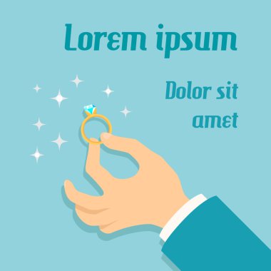 el yüzük poster tutarak