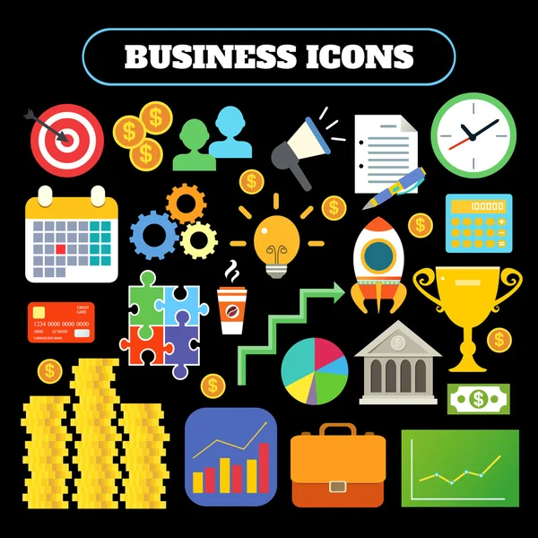 Business icons set — Stock Vector