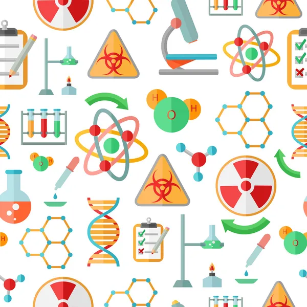 Chemistry research seamless pattern — Stock Vector