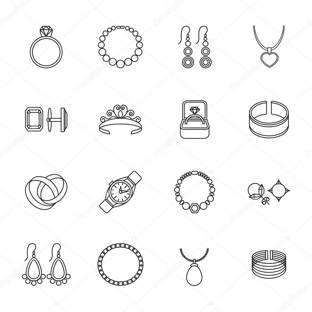 Jewelry icon outline