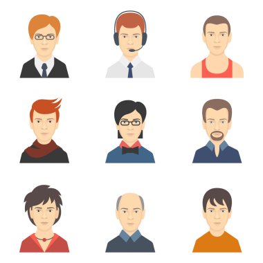 Digital images or vector graphics for commercial and personal use. People avatar clipart set