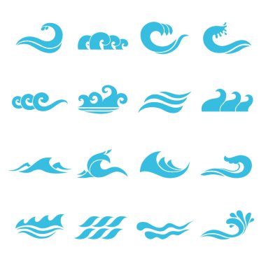 Waves Icons Set clipart