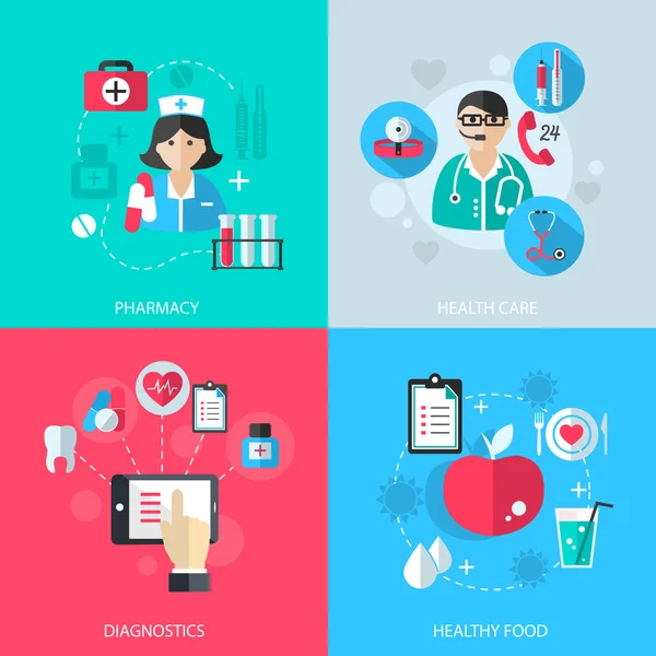 Concepto de servicios médicos — Vector de stock