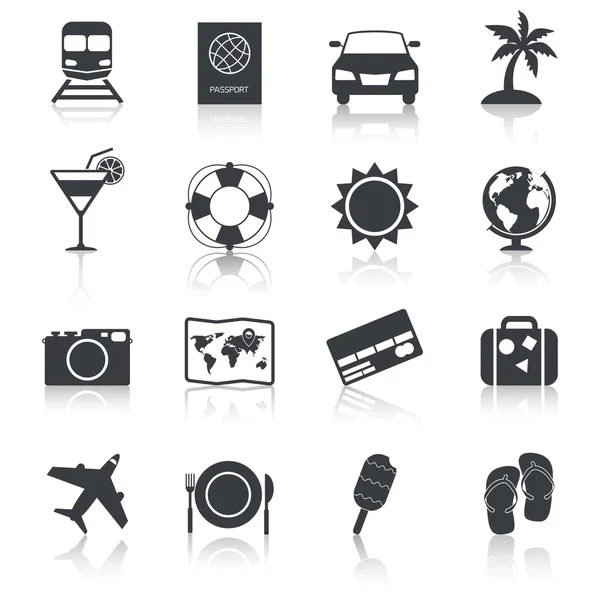 Conjunto de iconos de viaje — Archivo Imágenes Vectoriales
