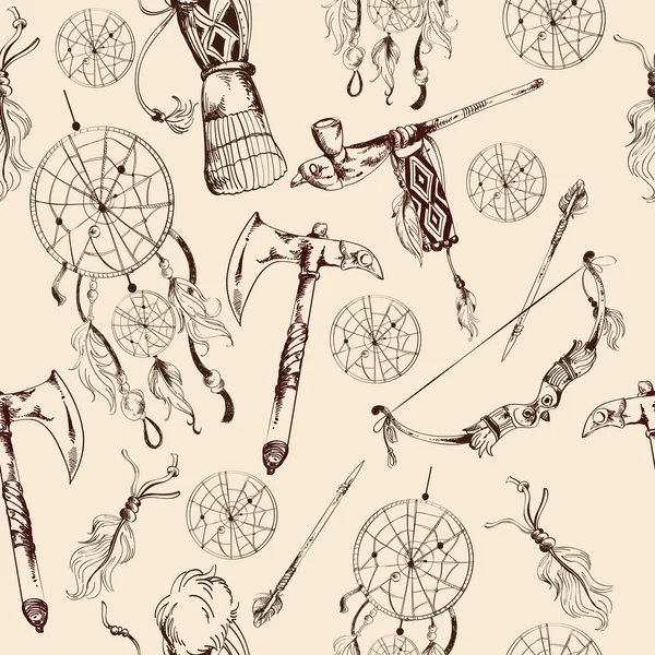 민족 원주민 원활한 패턴 — 스톡 벡터