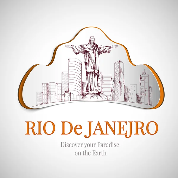 Bir Rio de janeiro şehri amblemi — Stok Vektör