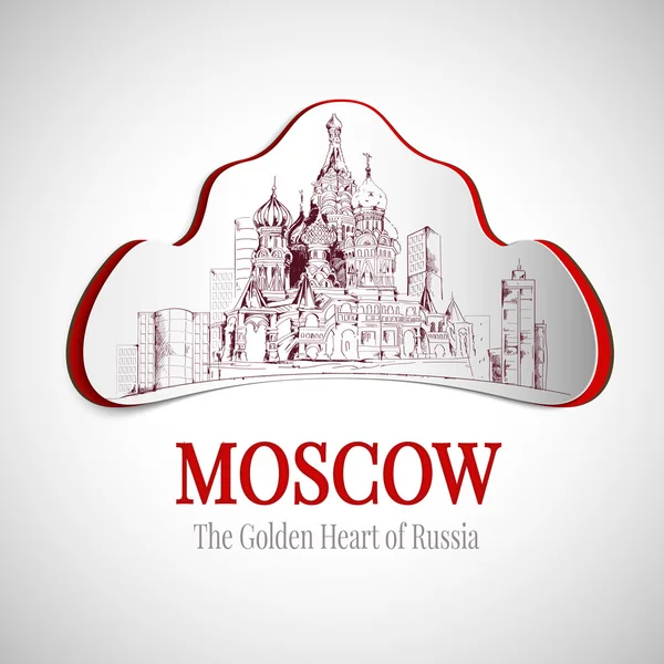 Moszkva város címerét — Stock Vector