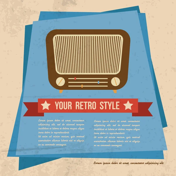 Cartel de estilo retro — Vector de stock