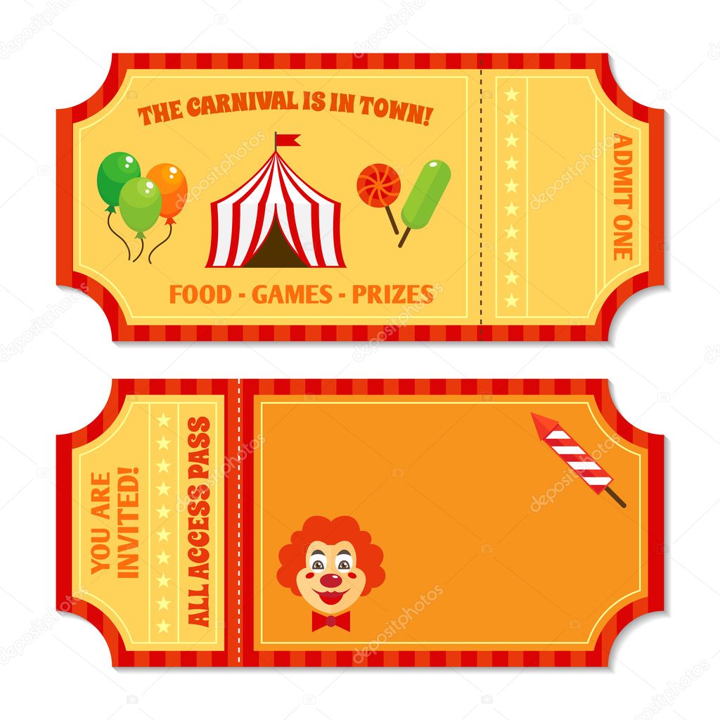 Circus Tickets Template Stock Vector Image By C Macrovector 48215705