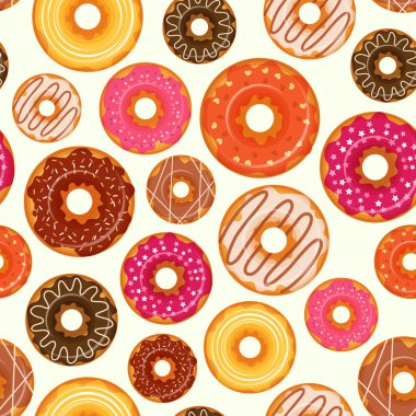 Donut seamless pattern clipart