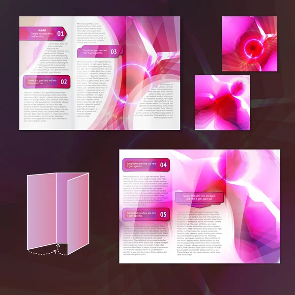 Pink brochure template — Stock Vector