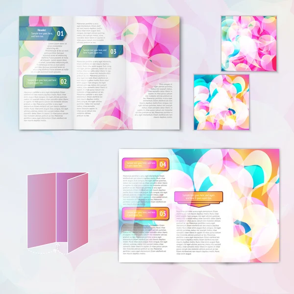 Πρότυπο φυλλάδιων πολύχρωμα — Διανυσματικό Αρχείο