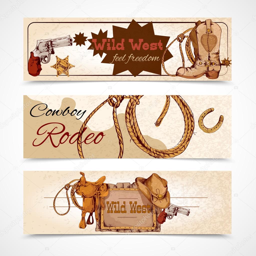 Wild west banners